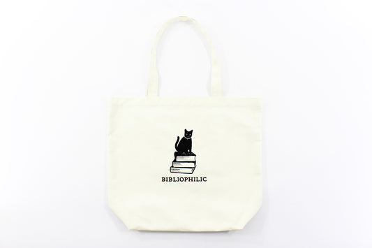BIBLIOPHILIC CANVAS TOTE BAG L NATURAL