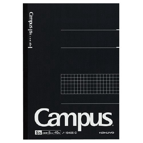 Campus キャンパスノート A5 方眼罫 40枚 ブラック