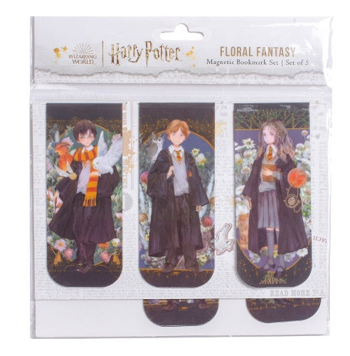 HARRY POTTER: FLORAL FANTASY MAGNETIC BOOKMARK SET (SET OF 5)