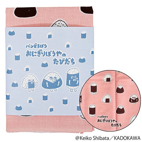 EHONS 手拭い 「パンどろぼう おにぎりぼうやのたびだち」 コーラル